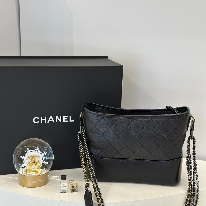 CHANEL 雙鍊條流浪包 - 新中號黑29開-4