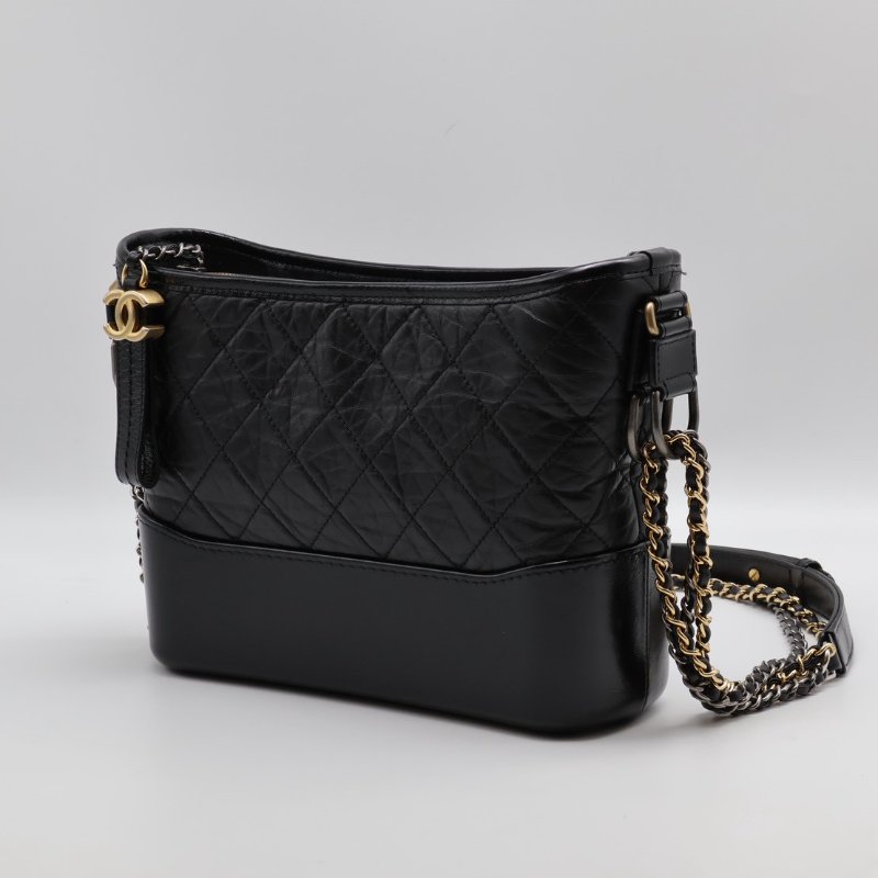 CHANEL 雙鍊條流浪包 - 新中號黑29開-7