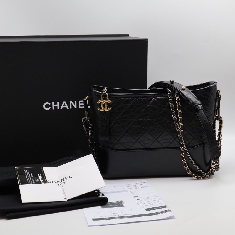 CHANEL 雙鍊條流浪包 - 新中號黑29開-9