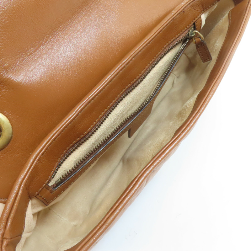 GUCCI 牛皮皮革GG Marmont金扣肩背袋-4