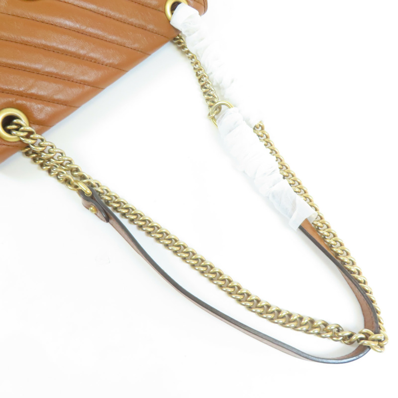 GUCCI 牛皮皮革GG Marmont金扣肩背袋-7