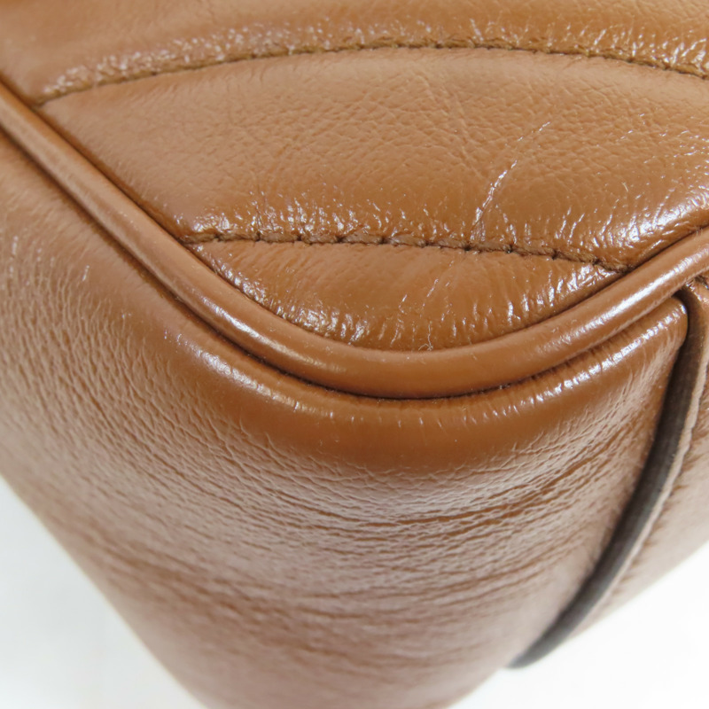 GUCCI 牛皮皮革GG Marmont金扣肩背袋-9