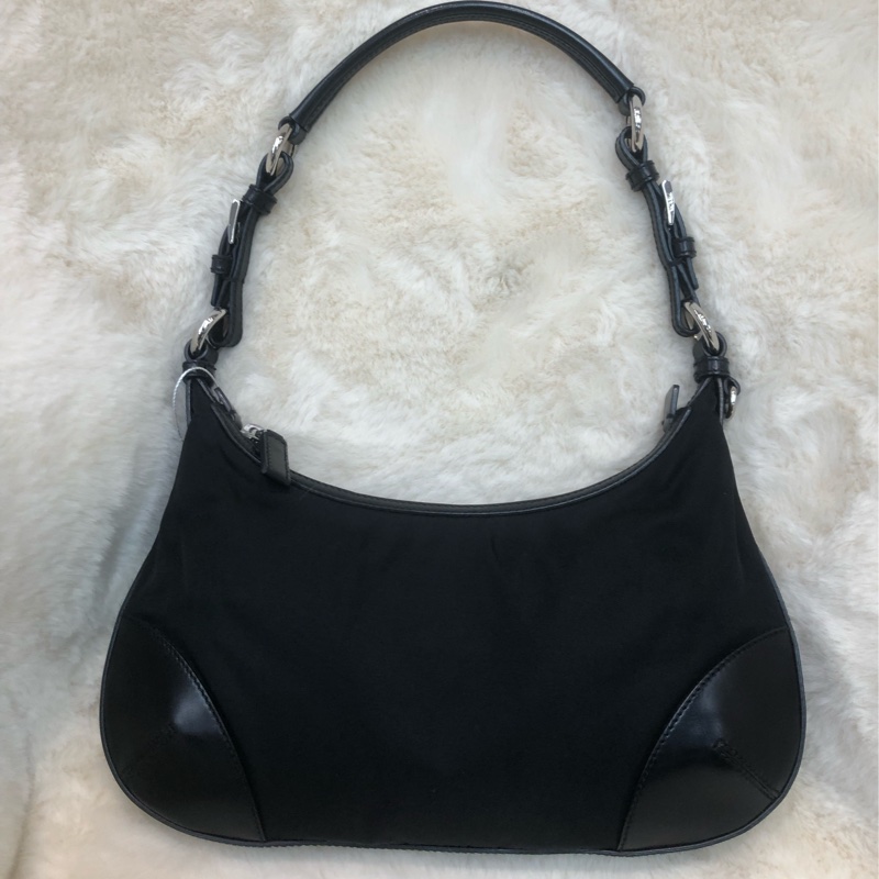 Prada Hobo 黑色腋下包 XB834-1