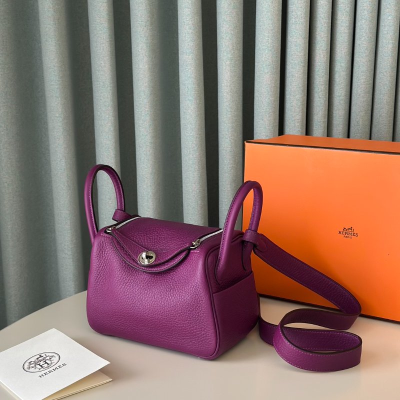 HERMES Mini lindy - 海葵紫銀 U-3
