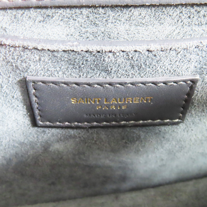 灰色 牛皮 鏈帶肩背包【SAINT LAURENT 聖羅蘭】-6
