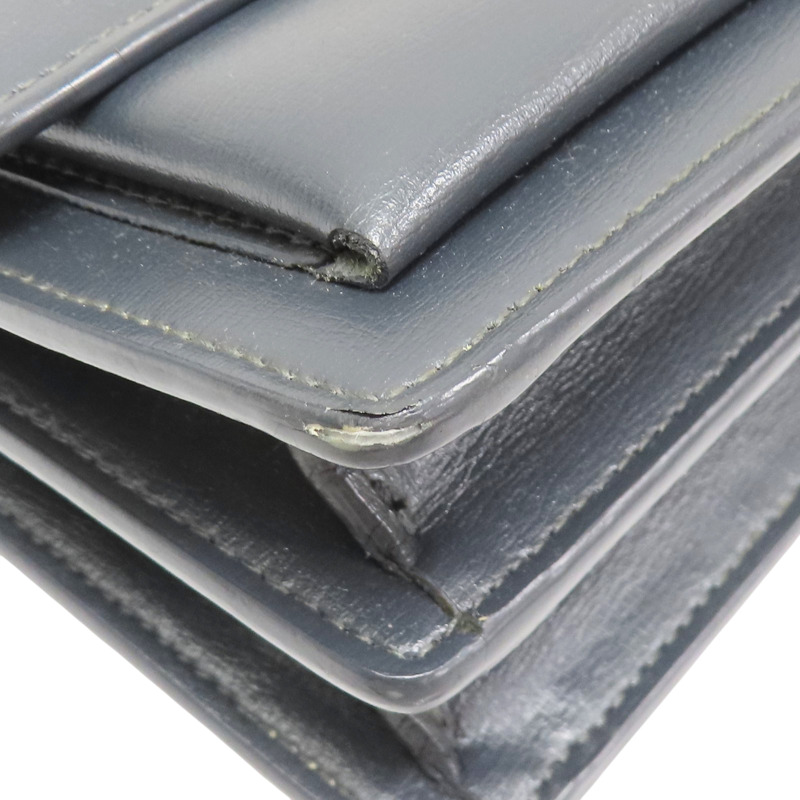 灰色 牛皮 鏈帶肩背包【SAINT LAURENT 聖羅蘭】-10