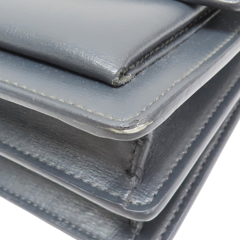 灰色 牛皮 鏈帶肩背包【SAINT LAURENT 聖羅蘭】-11