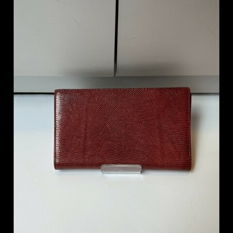 Hermes 磚色蜥蜴皮革記事本套