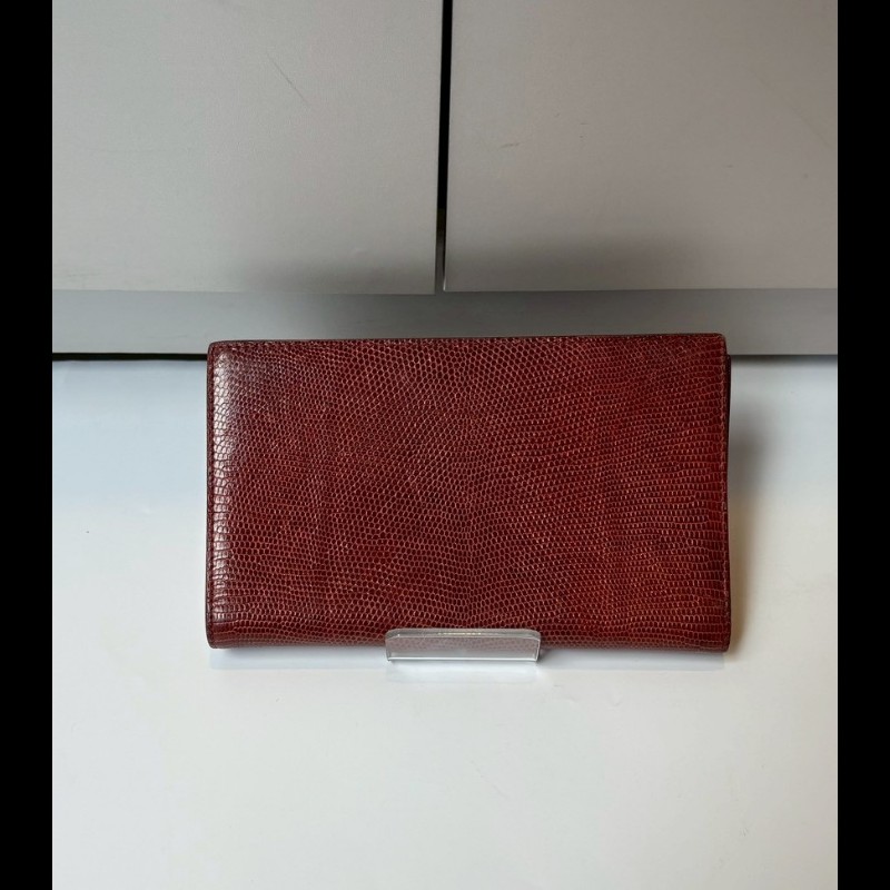 Hermes 磚色蜥蜴皮革記事本套-0