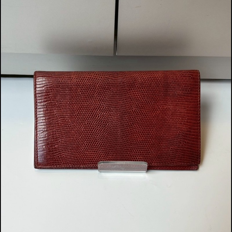 Hermes 磚色蜥蜴皮革記事本套-1