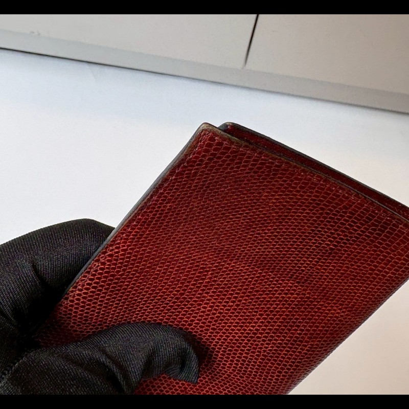 Hermes 磚色蜥蜴皮革記事本套-2