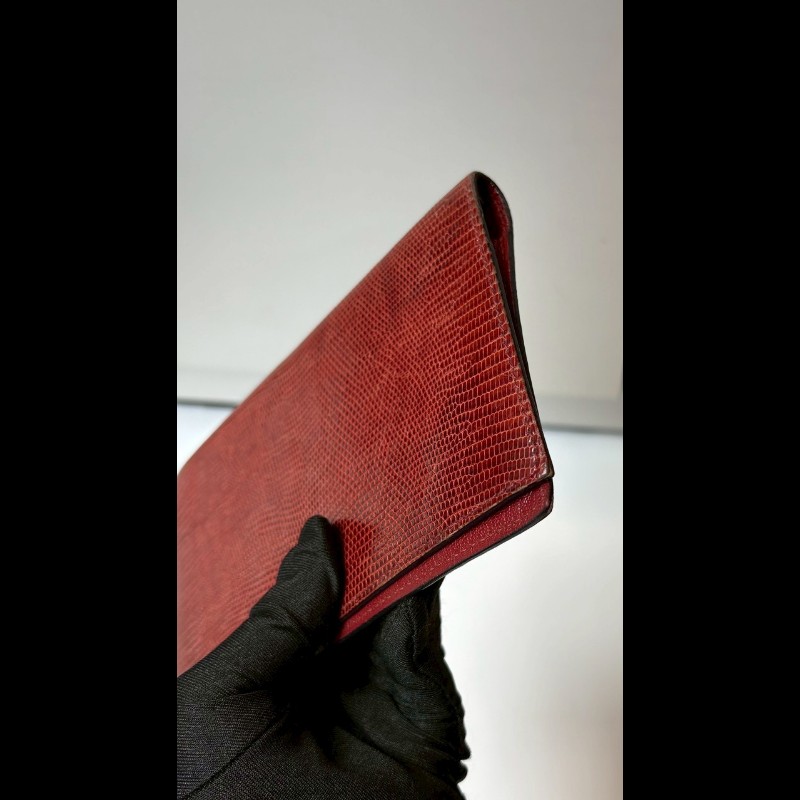 Hermes 磚色蜥蜴皮革記事本套-3