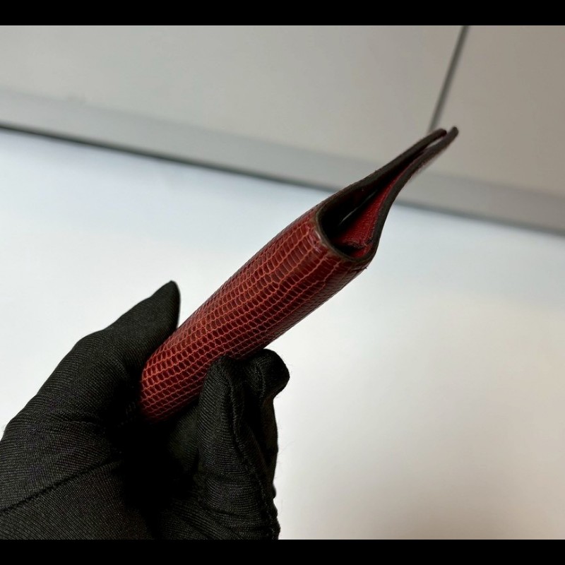 Hermes 磚色蜥蜴皮革記事本套-8