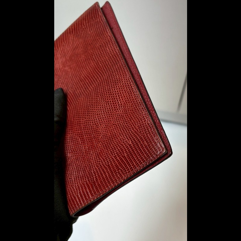 Hermes 磚色蜥蜴皮革記事本套-9