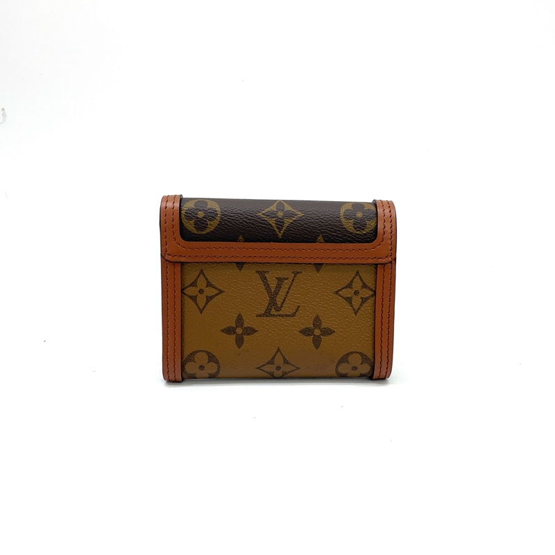 LV 原花金釦達芙妮三折短夾 M68725-1