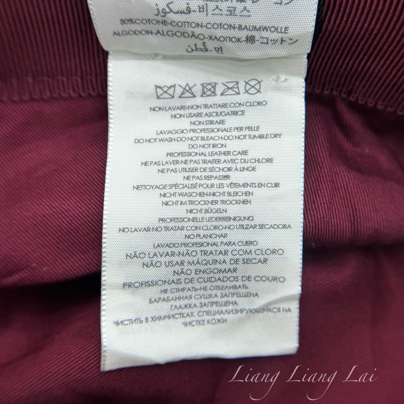 GUCCI GG Supreme 經典雙G 酒紅皮革飾邊漁夫帽-13