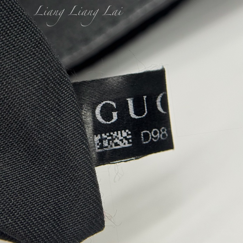 GUCCI經典雙G LOGO緹花緞面皮飾邊大斜背包-2