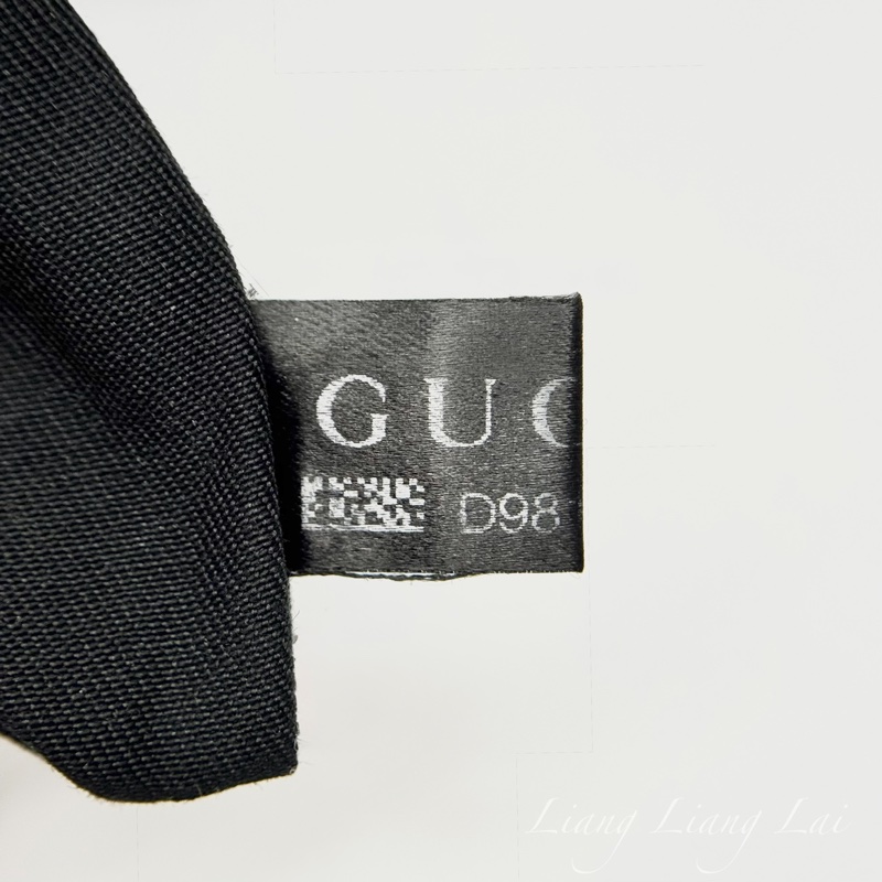 GUCCI經典雙G LOGO緹花緞面皮飾邊大斜背包-10