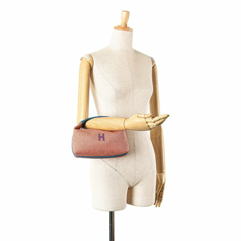 愛馬仕新娘 A 黑色 PM 手提包 Tometto 紅色帆布 女士 HERMES-6