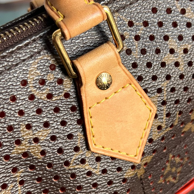 限定特殊款 ::LOUIS VUITTON:: LV M95182 咖啡色經典花紋SPEEDY 30鏤空手提波士頓包-2