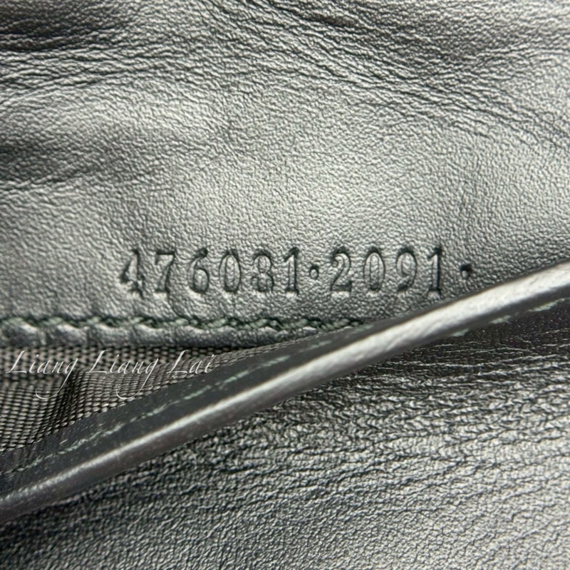 GUCCI 古馳 476081 Wallet 金扣黑色短夾-3