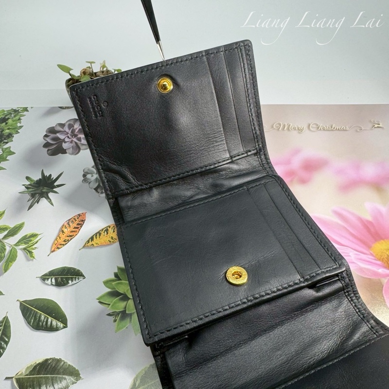 GUCCI 古馳 476081 Wallet 金扣黑色短夾-11