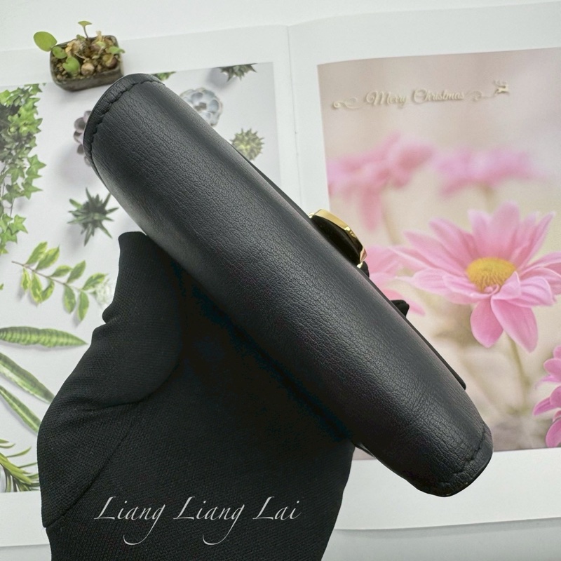 GUCCI 古馳 476081 Wallet 金扣黑色短夾-20