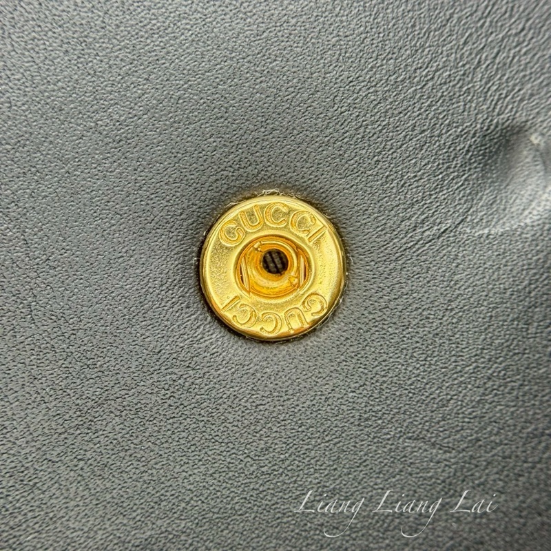 GUCCI 古馳 476081 Wallet 金扣黑色短夾-27