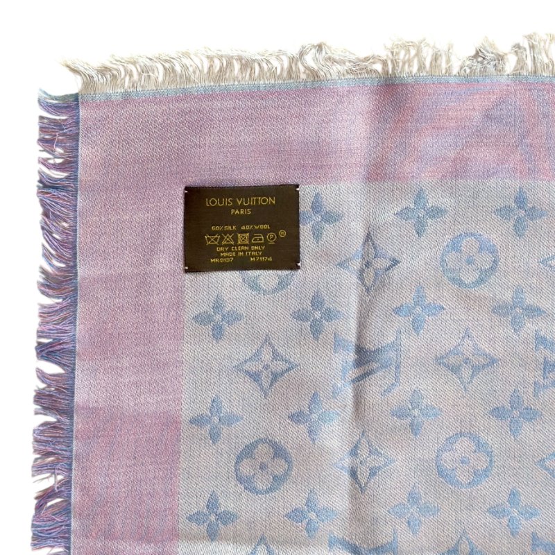 LOUIS VUITTON 老花 雙面 圍巾-4