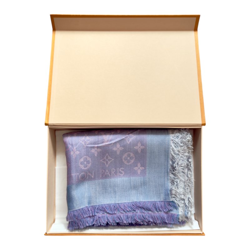 LOUIS VUITTON 老花 雙面 圍巾-5