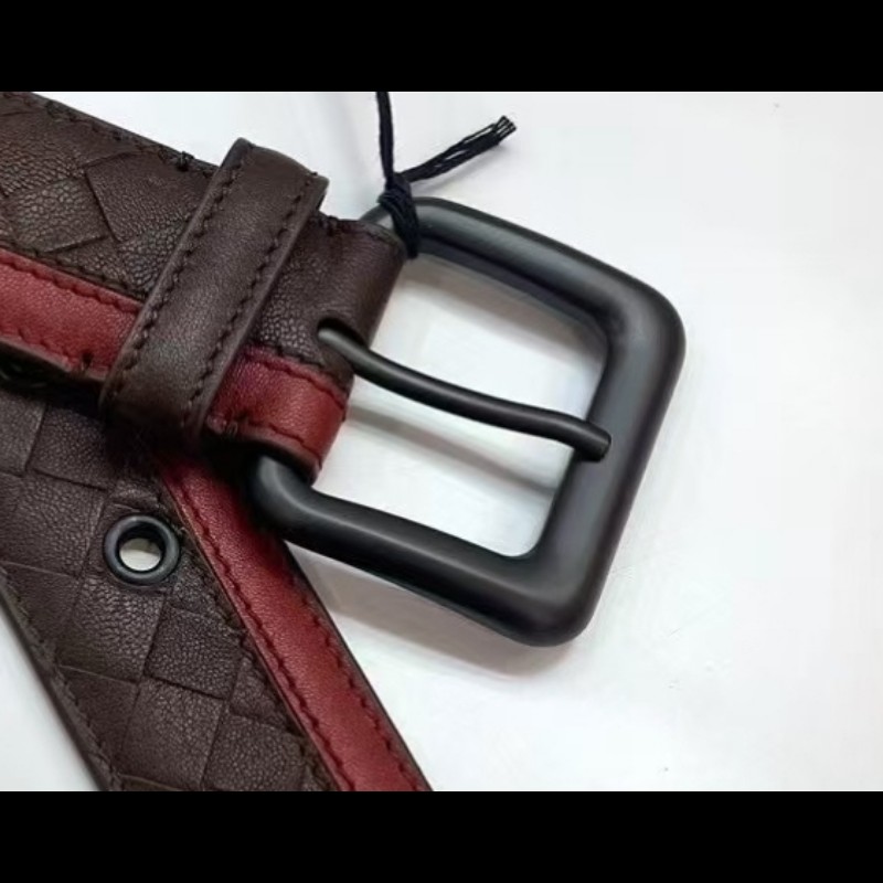 Bottega Veneta BV Intrecciato 織紋皮革腰帶 90cm-3