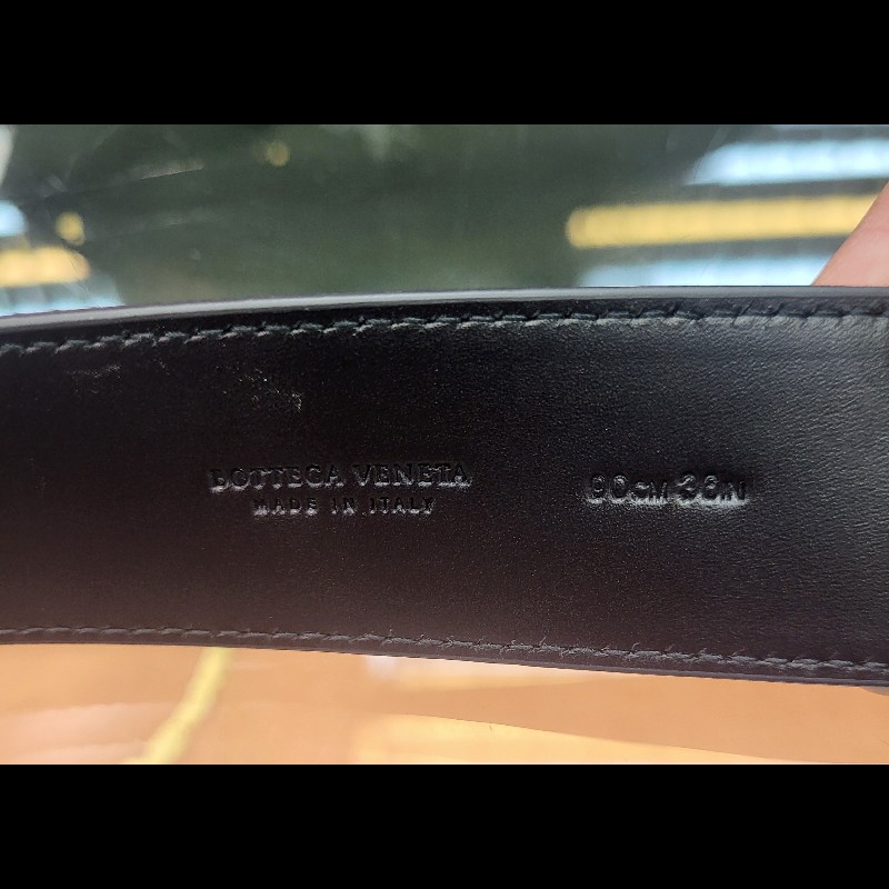 Bottega Veneta BV Intrecciato 織紋皮革腰帶 90cm-4