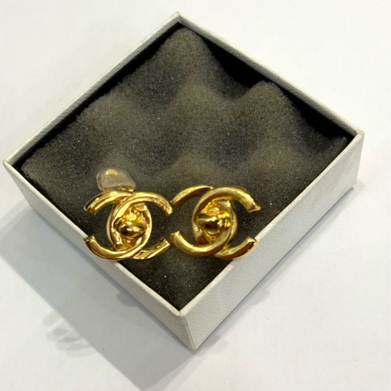 Chanel Vintage 書包釦 耳環 ✨耳夾式-2
