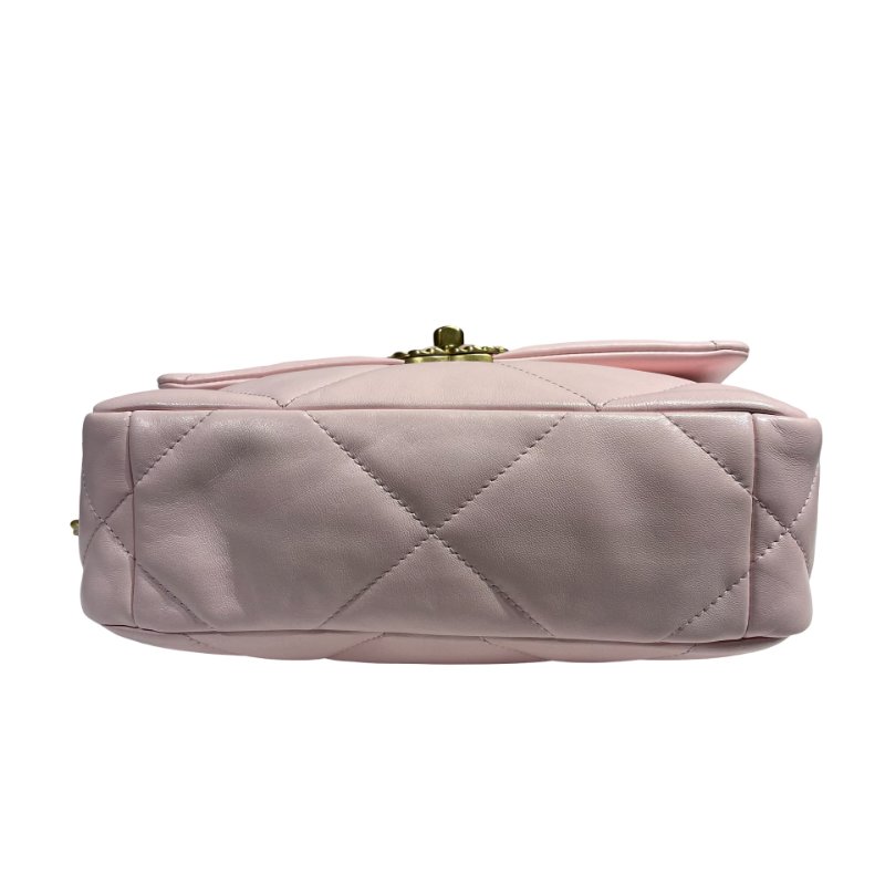 CHANEL 19 SMALL SIZE BABY PINK GHW CHAIN SHOULDER BAG-5