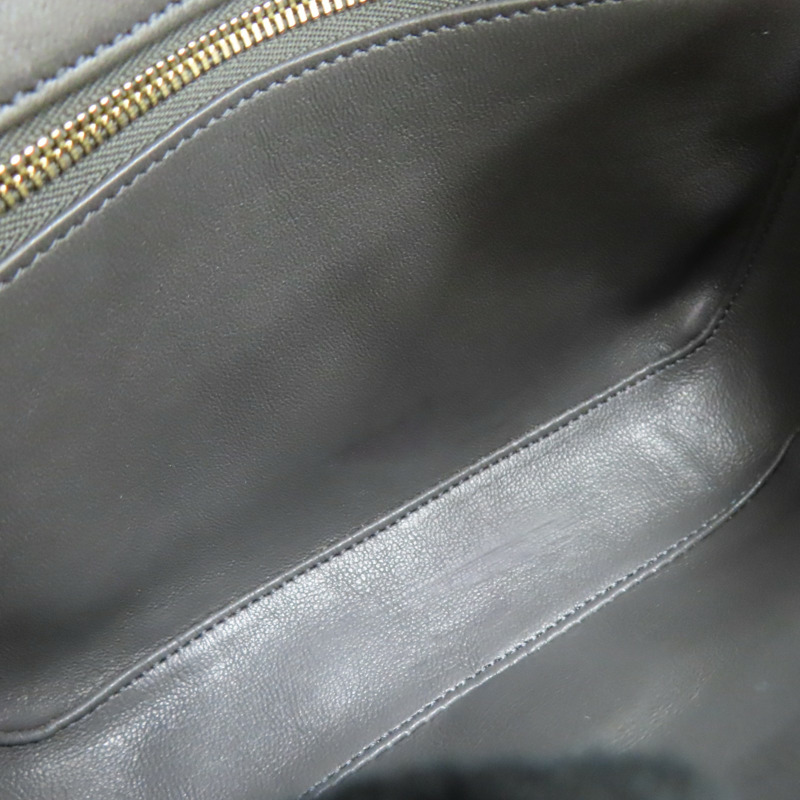 灰色牛皮 鱷魚皮壓紋 Tassels 肩背包【CELINE 賽琳】-4