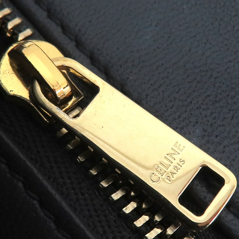 灰色牛皮 鱷魚皮壓紋 Tassels 肩背包【CELINE 賽琳】-16