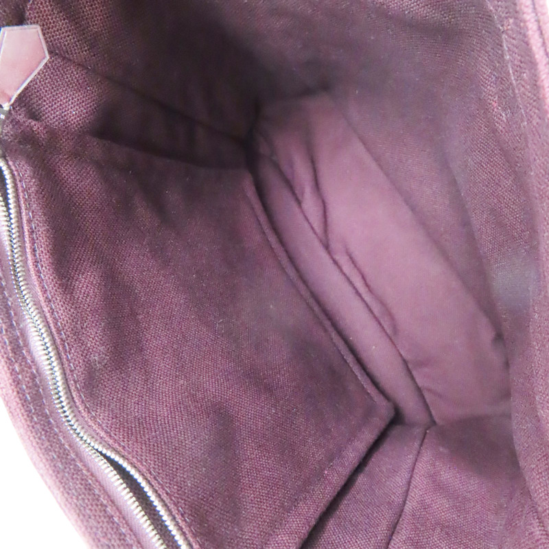 棗紅色 帆布 Marwari 肩背包 口M刻【HERMES 愛馬仕】-4