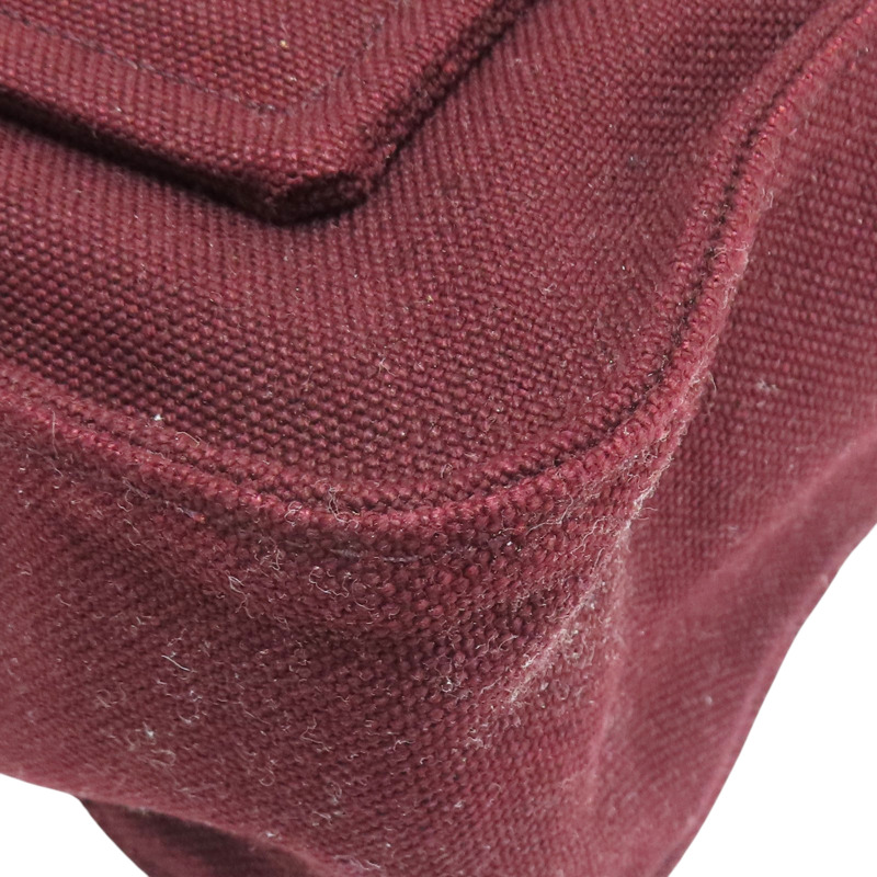 棗紅色 帆布 Marwari 肩背包 口M刻【HERMES 愛馬仕】-10