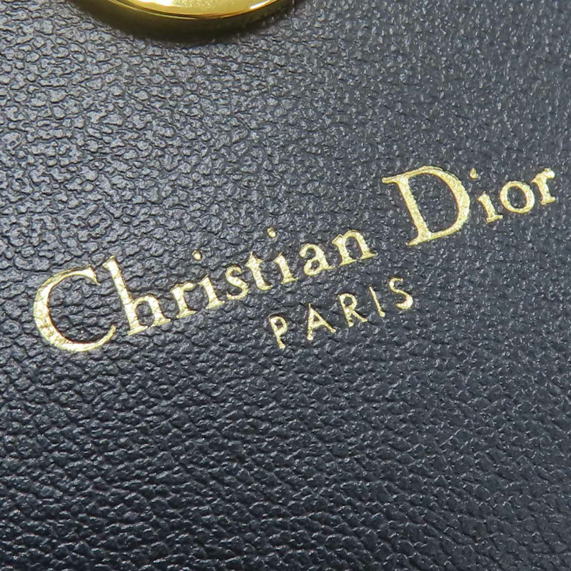 藍色牛皮 緹花帆布 肩背包【Dior 迪奧】-6