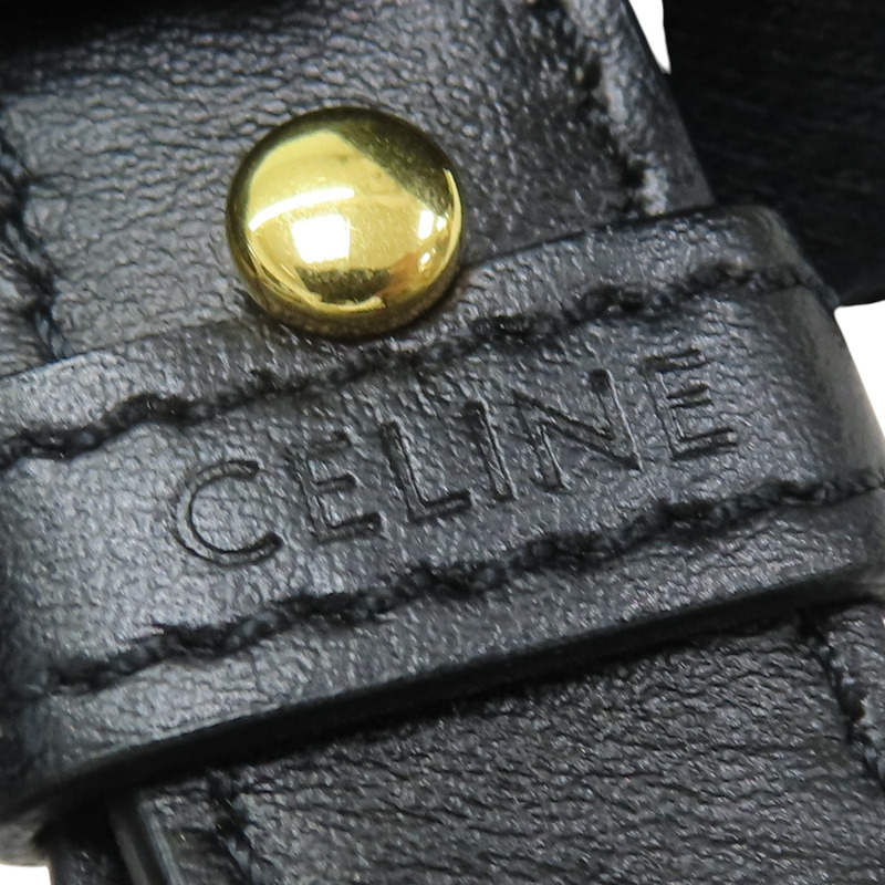 白/黑色帆布 AVA Hobo 肩背包【CELINE 賽琳】-7