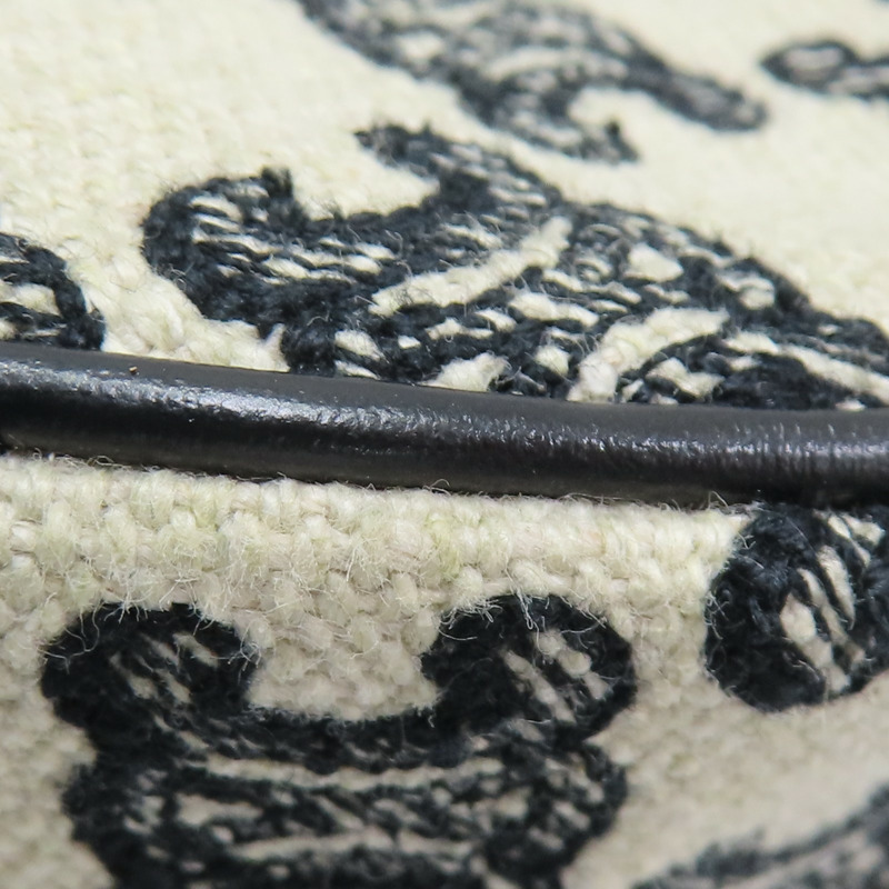 白/黑色帆布 AVA Hobo 肩背包【CELINE 賽琳】-13