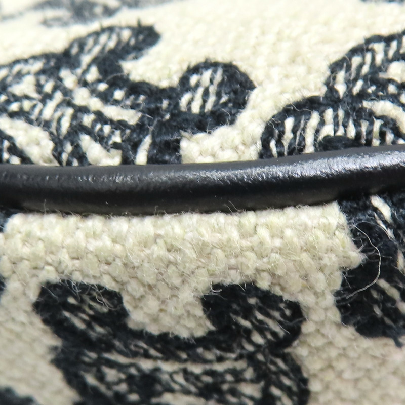 白/黑色帆布 AVA Hobo 肩背包【CELINE 賽琳】-14