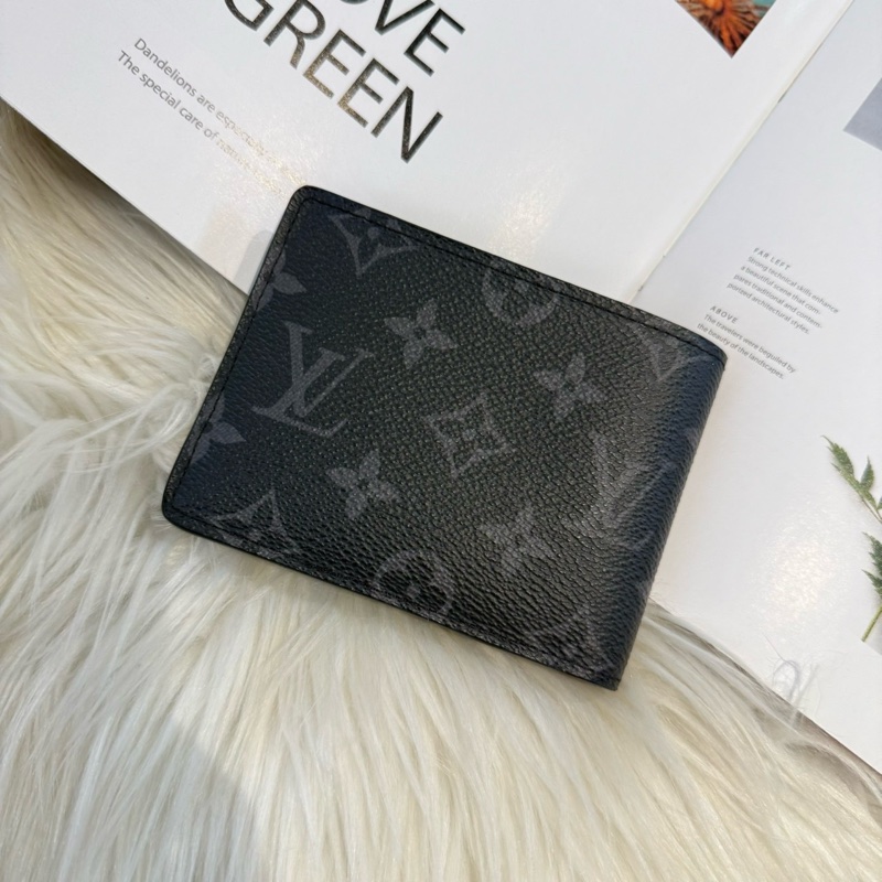 LV 黑老花短夾-1