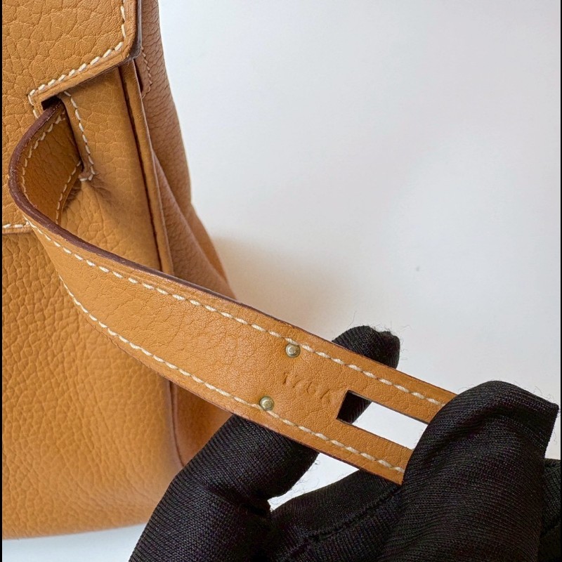 Hermes 銀釦餅乾色皮革柏金包 30 birkin-31