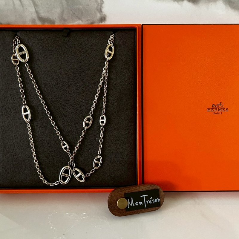 Hermès 全新愛馬仕豬鼻子Farandole 160 長鍊 收藏釋出-0