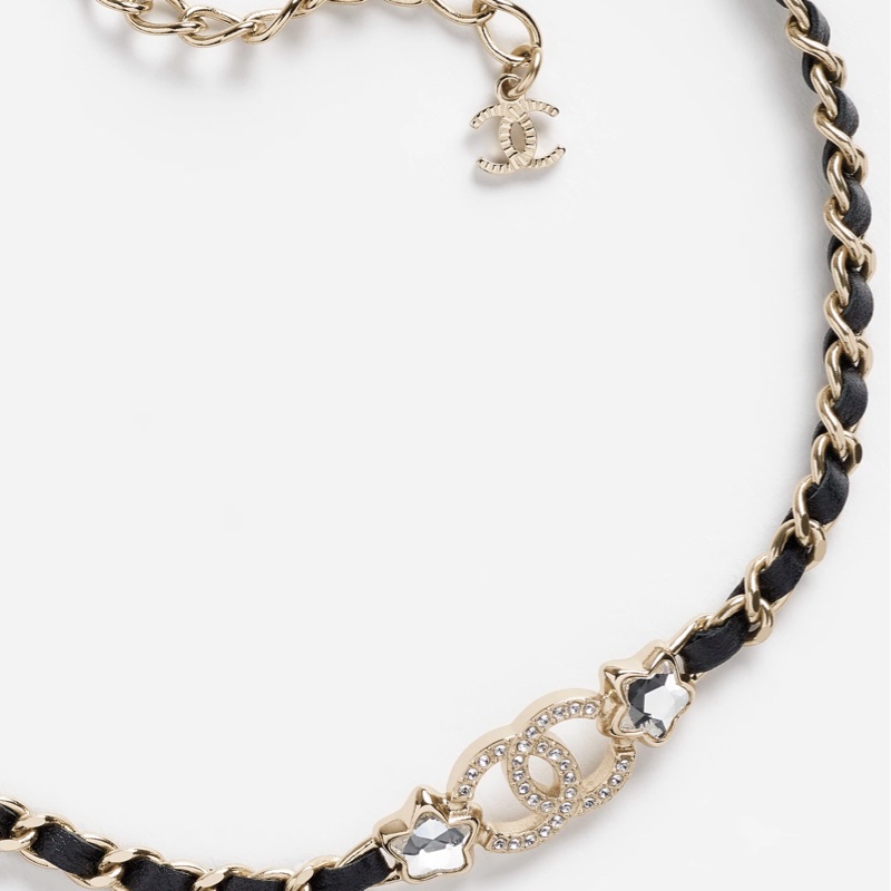 Chanel 25B 皮穿星星頸鏈-6