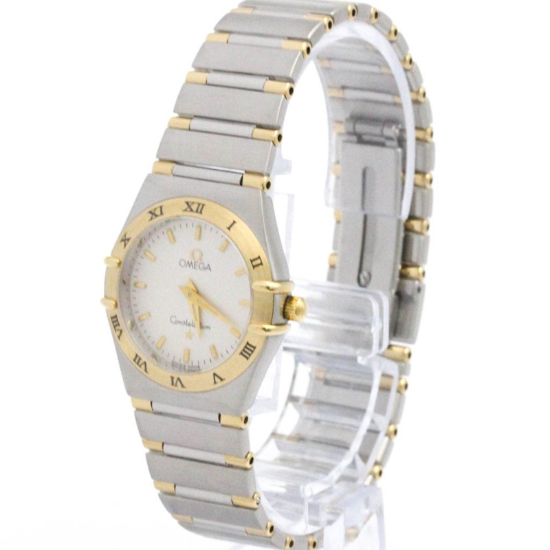 歐米茄星座系列18K金精鋼女錶1362.30拋光款-1