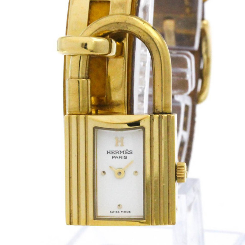 愛馬仕 Kelly 女士腕錶,鍍金皮革錶帶,石英機芯-1