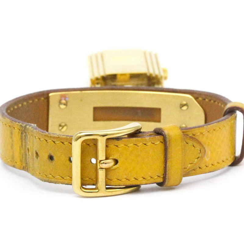 愛馬仕 Kelly 女士腕錶,鍍金皮革錶帶,石英機芯-4