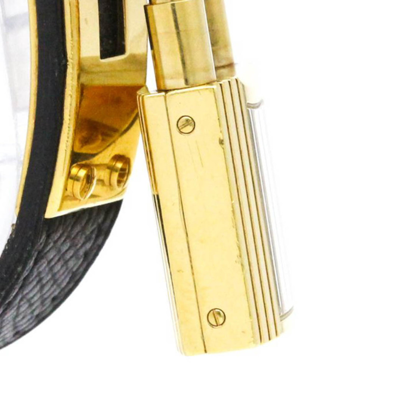 愛馬仕 Kelly 女士腕錶,鍍金皮革錶帶,石英機芯-7